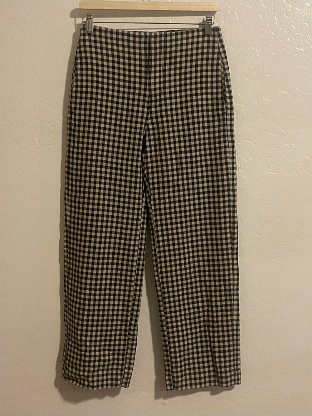 Gap Linen-Blend Gingham Pants Size 2Tall